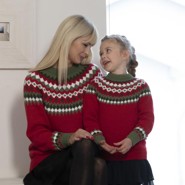 "Nellik" julegenser - Viking Design 2032-1 Kit - 2 - 12 år - Viking Vår
