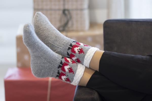 Nissesokker - Viking Design 2334-25 Kit - str 21 - 48 - Viking Alpaca Storm