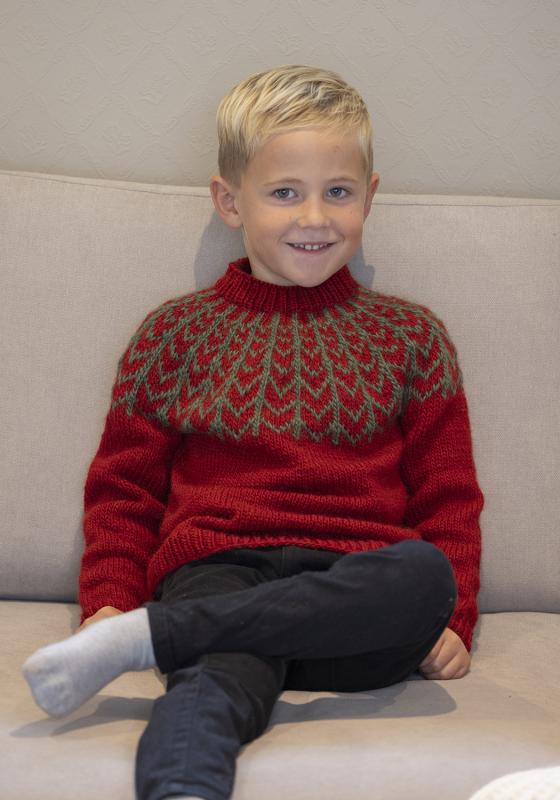 "Edgar" tröja- Viking Design 2334-9 Kit - 2 - 12 år - Viking Wool