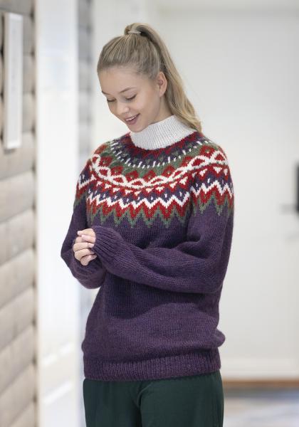 "Kraft" genser- Viking Design 2334-3C Kit - XS-XXL - Viking Wool
