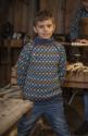 "Oppfinner" Genser - Viking Design 2020-1A Kit - 2-14 År - Viking Eco Highland Wool