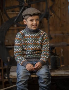 "Oppfinner" Genser - Viking Design 2020-1D Kit - 2-14 År - Viking Eco Highland Wool