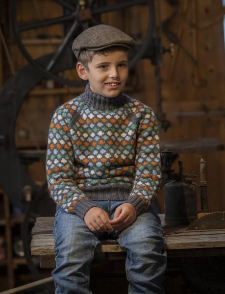 "Oppfinner" Genser - Viking Design 2020-1D Kit - 2-14 År - Viking Eco Highland Wool