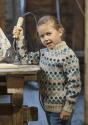 "Oppfinner" Genser - Viking Design 2020-1C Kit - 2-14 År - Viking Eco Highland Wool