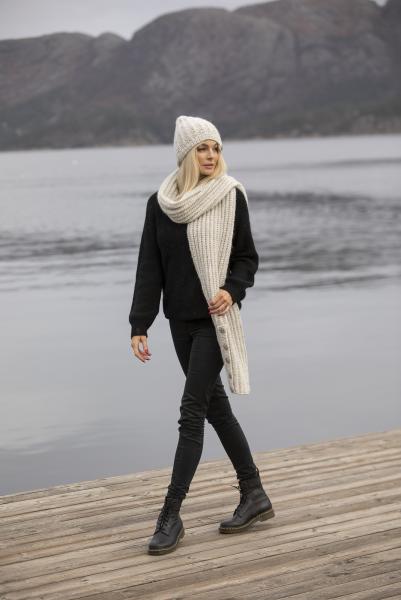"Sørland" Halstørklæde - Viking Design 2034-8A Kit - Barn + Dame - Viking Alpaca Bris