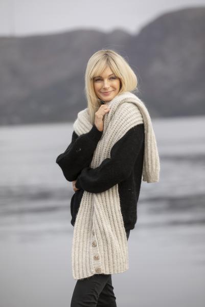 "Sørland" Halstørklæde - Viking Design 2034-8A Kit - Barn + Dame - Viking Alpaca Bris