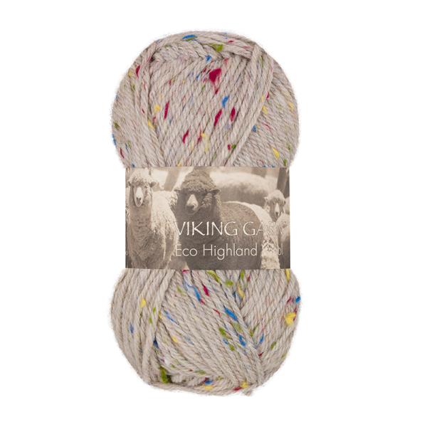Viking Eco Highland Wool 275 Lys grå tweed