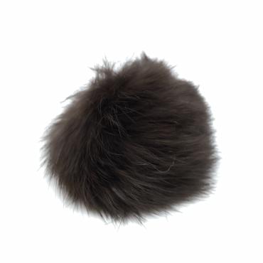 Pompon Pelskvast Kaninhår 60 mm - Brun
