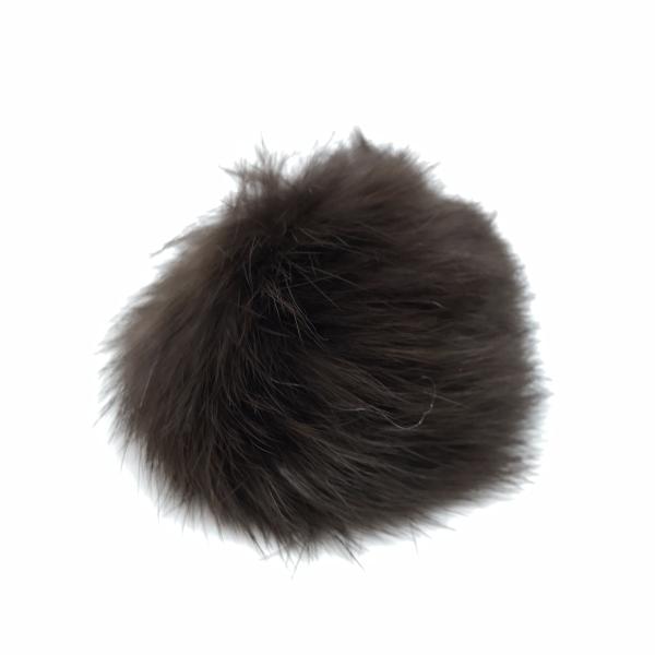 Pompon Pelskvast Kaninhår 60 mm - Brun