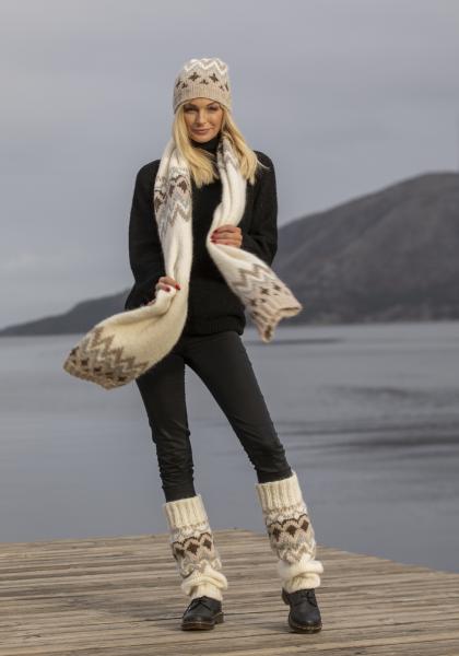 "Kathrine" Hue og benvarmere - Viking Design 2034-3 Kit - S-L - Viking Alpaca Bris