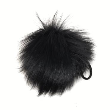 Pompon Pelskvast Kaninhår 60 mm - Sort