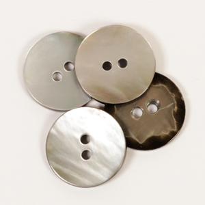 Månestrålefarvet Rund Knap 20 mm 614