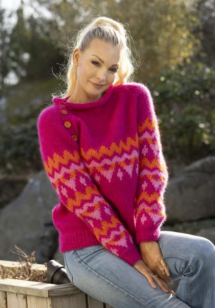 "Gia" Genser - Viking Design 2416-5 Kit - XS-XXL - Viking Alpaca Bris