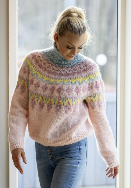 "Evelina" Tröja - Viking Design 2416-4 Kit - XS-XXL - Viking Alpaca Bris