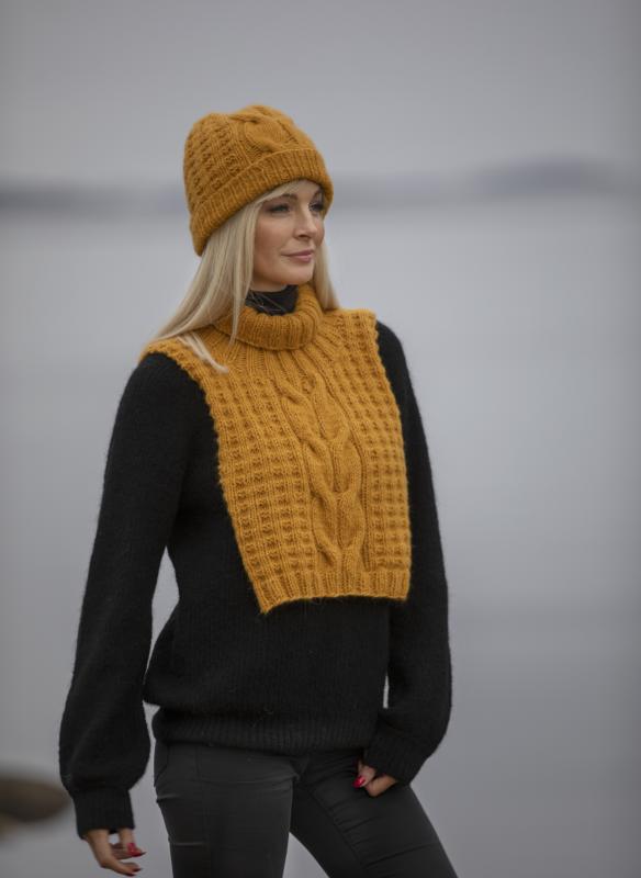 "Halm" Hals och mössa - Viking Design 2033-1A Kit - Barn + Dame - Viking Alpaca Bris