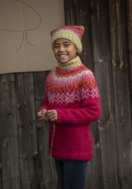 "Nova" Genser og hue - Viking Design 2026-9 Kit - 2-12 År - Viking Mohrino