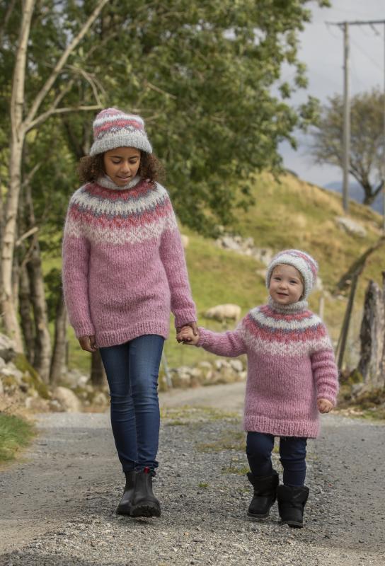 "Nova" Tröja och mössa - Viking Design 2026-7 Kit - 2-12 År - Viking Mohrino