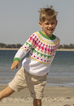 "Flamenco" Genser - Viking Design 2422-3A Kit - 2-12 År - Viking Bamboo