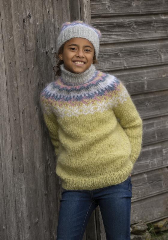 "Nova" Tröja och mössa - Viking Design 2026-6 Kit - 2-12 År - Viking Mohrino