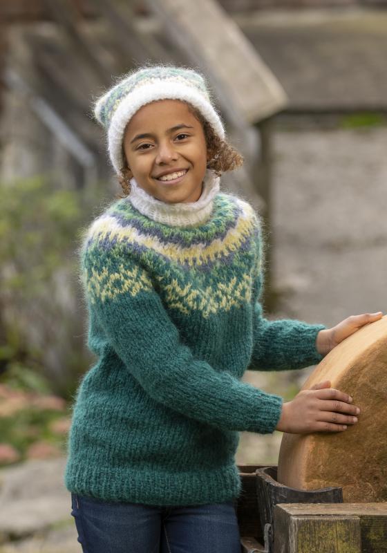 "Nova" Tröja och mössa - Viking Design 2026-5 Kit - 2-12 År - Viking Mohrino