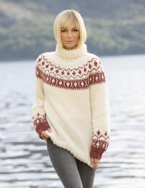 "Sinn" Genser - Viking Design 2022-8 Kit - XS-XXL - Viking Alpaca Bris