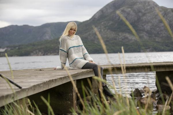 "Elan" Genser i dobbeltgarn - Viking Design 2022-6 Kit - XS-XXL - Viking Alpaca Bris