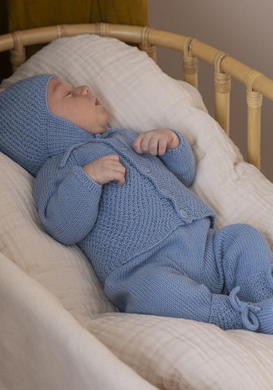 "Tellef" Sæt, Jakke, selebuks, kyse och sokker - Viking Design 2417-11 Kit - 1 - 24 mdr - Viking Trend merino petite