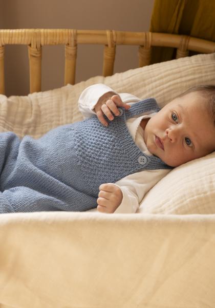 "Tellef" Sæt, Jakke, selebuks, kyse og sokker - Viking Design 2417-11 Kit - 1 - 24 mdr - Viking Trend merino petite