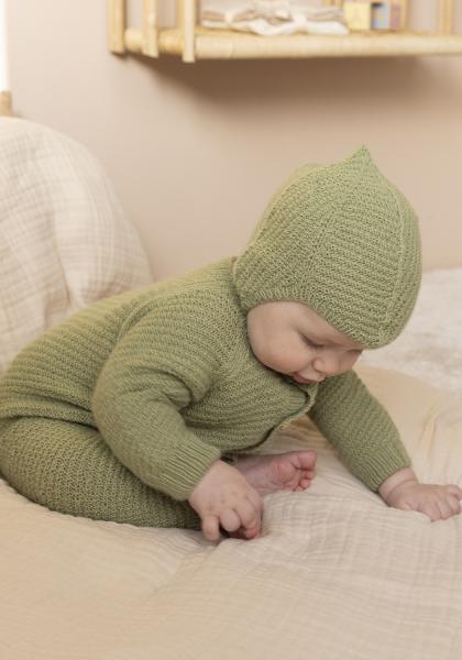 "Mason" Sæt, Dragt og hue - Viking Design 2417-12 Kit - 1 - 24 mdr - Viking Trend merino petite