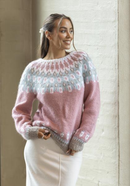 "Målfrid" Genser - Viking Design 2415-13 Kit - XS-XXL - Viking Alpaca Bris