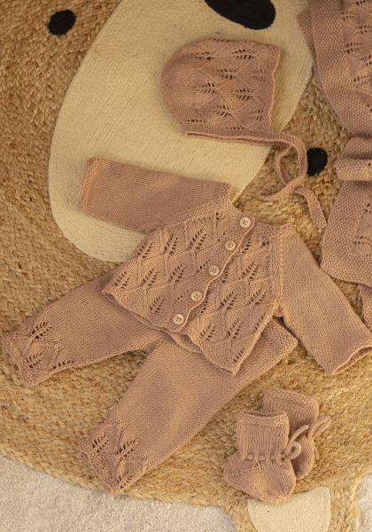 "Veslemøy" Sæt, Jakke, buks, sokker og kyse - Viking Design 2417-1A Kit - 0 - 24 mdr - Viking Trend merino petite