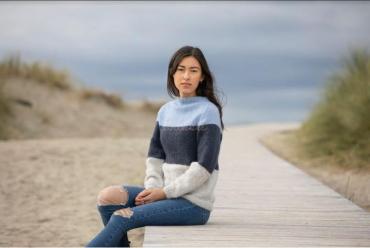 "Dans" Genser - Viking Design 1923-3B Kit - XS-XXL - Viking Alpaca Bris