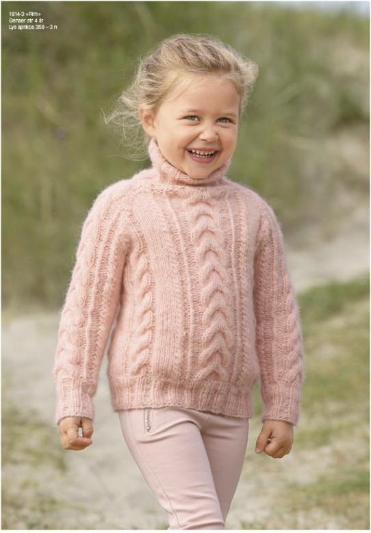 "Rim" Tröja - Viking Design 1814-3P Kit - 2-12 År - Viking Alpaca Bris