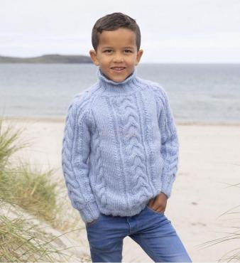 "Rim" Genser - Viking Design 1814-3 Kit - 2-12 År - Viking Alpaca Bris