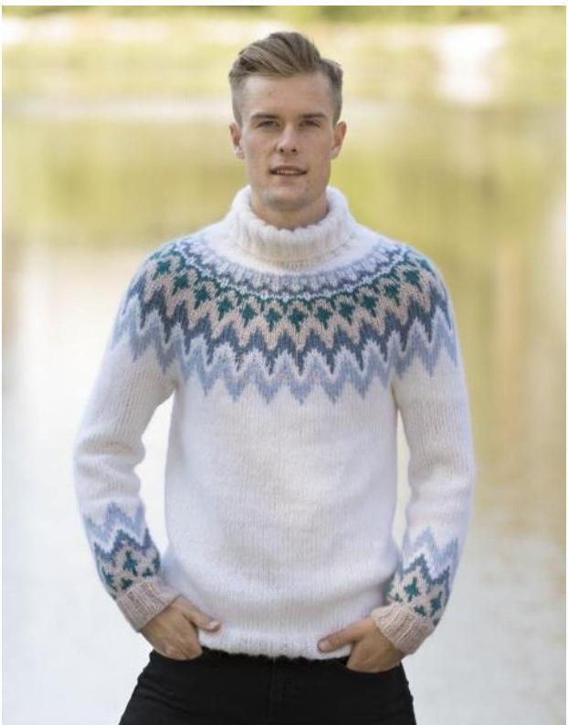 "Kathrine" Tröja - Viking Design 1812-1H Kit - XS-XXL - Viking Alpaca Bris