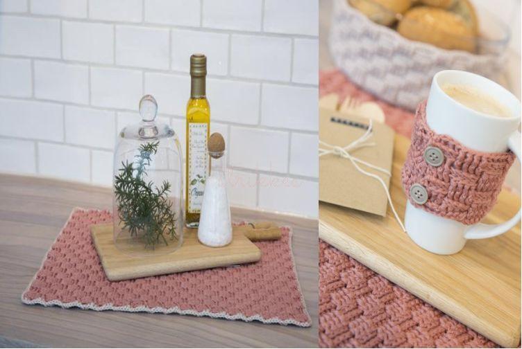 2 tablettservetter och 2 kopvarmere - Viking Design 1705-1A+C Kit - Viking Bamboo