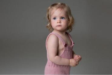 "Iben" Romper, pige - Knøttestrikk 42 Kit - 1-24 Mdr. - Viking Bamboo