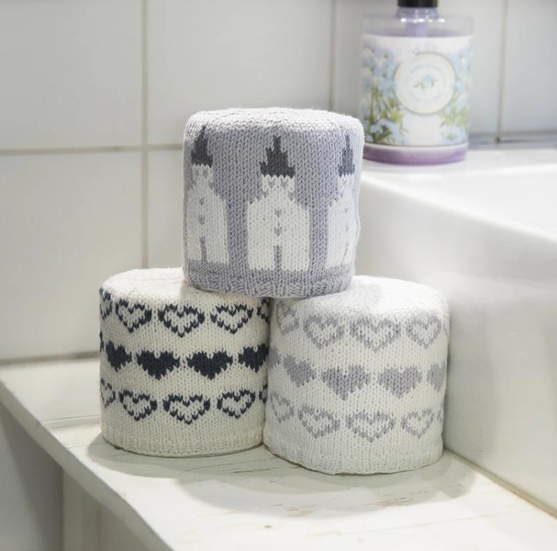 1 st toalettrullehållare, mörka hjärtan - Viking Design 1715-26A Kit - 10x10x35 cm - Viking Bjørk