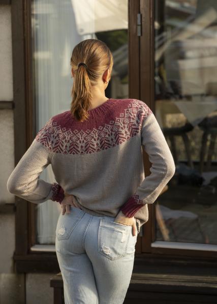 "Blomma" Genser - Viking Design 2215-5B Kit - XXS-XXL - Viking Bjørk