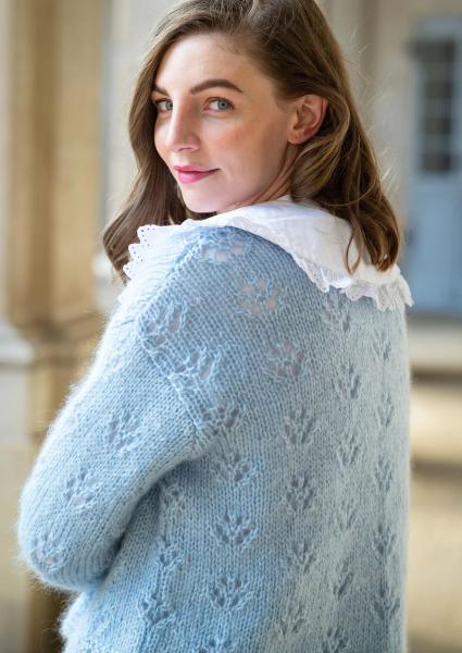 "Flora cardiganen" - Mayflower M14 blå - S - XXL - Mayflower Easy care og Kid Silk 