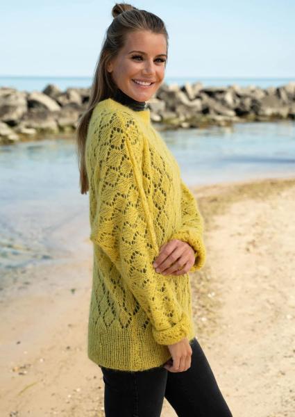 "Langærmet bluse med hulmønster" - Mayflower 1810 - XXS - XXXL - Super Kid Silk