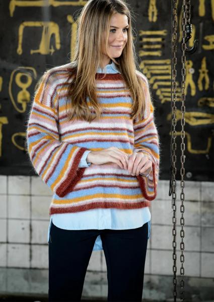 "Stribet sweater" - Mayflower 1778 - S - XXXXL - Super Kid Silk