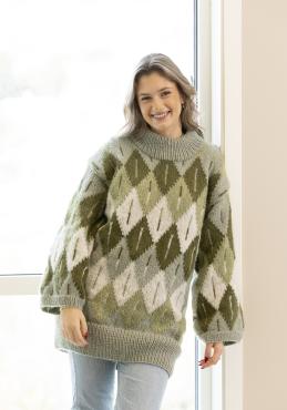 "Ruter" Genser - Viking Design 2305-8 Kit - XS-XL - Viking Alpaca Bris