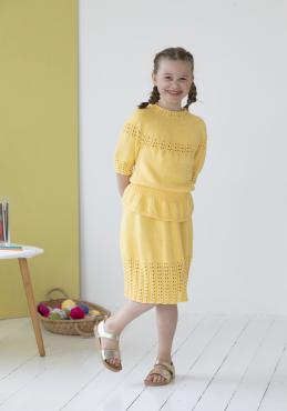 "Regita" T-shirt og nederdel- Viking Design 2219-6A Kit - 2-12 år - Viking Bamboo