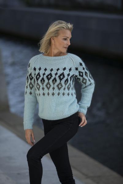 "Harper" Genser - Viking Design 2226-2B Kit - XS-XXL - Viking Alpaca Bris