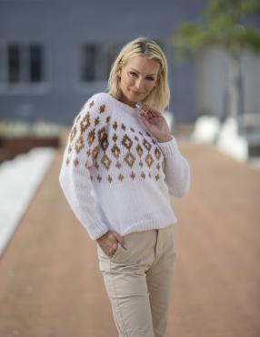 "Harper" Genser - Viking Design 2226-2A Kit - XS-XXL - Viking Alpaca Bris