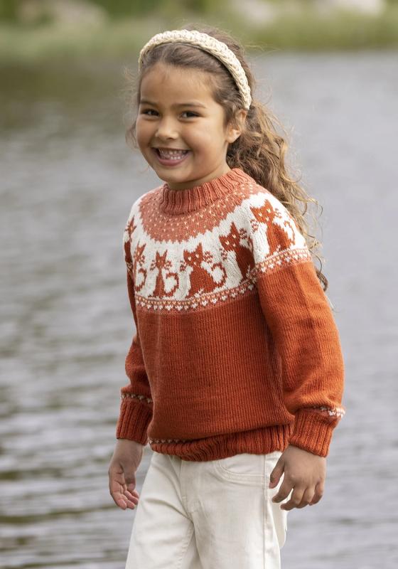 "Katte" Tröja- Viking Design 2323-4 Kit - 1 - 8år - Viking Bambino