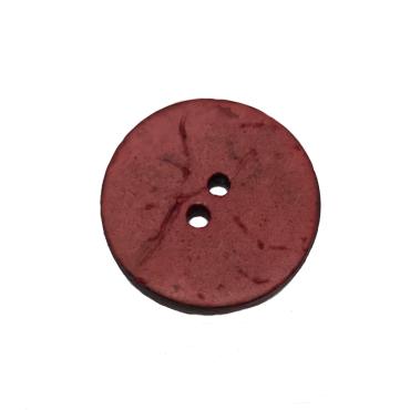 Kokos Knap 15 mm Rød