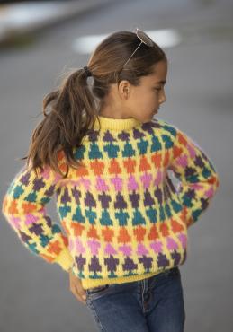 "River" Genser - Viking Design 2228-6 Kit - 2-14 år - Viking Alpaca Bris