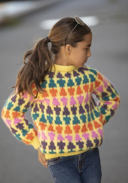 "River" Genser - Viking Design 2228-6 Kit - 2-14 år - Viking Alpaca Bris